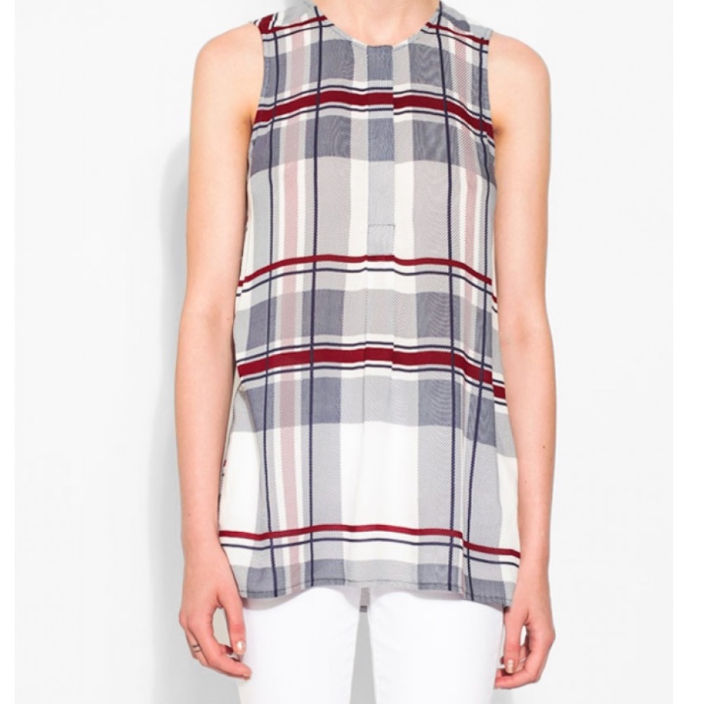 BB Dakota Caroline Longline Plaid Tank